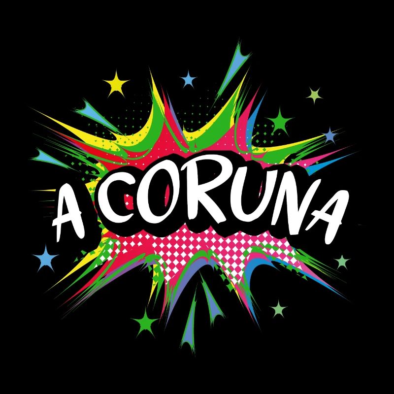 A Coruna Spain City Pop Art Comic Art