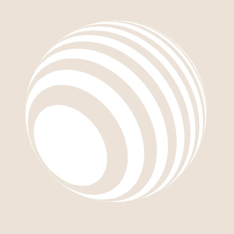 Boule 3D avec rayures blanches