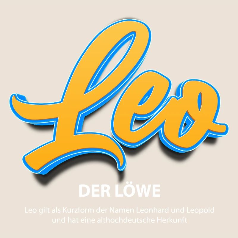 Leo in 3D mit Bedeutung