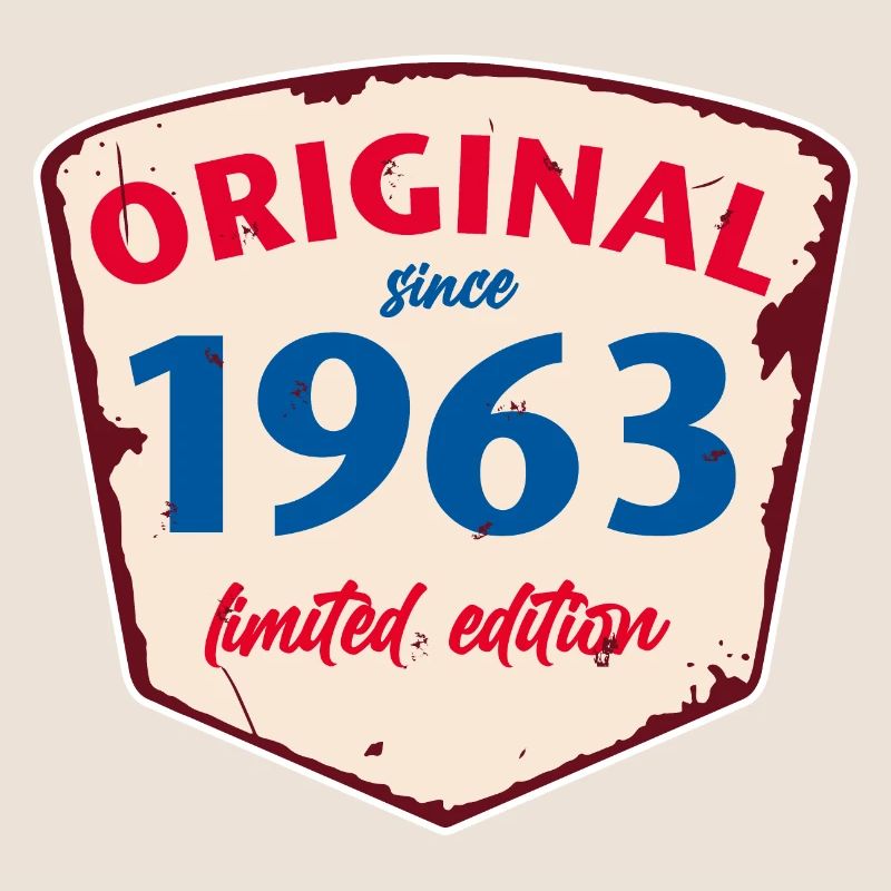 1963 Blechschild - édition chaulée - Millésime
