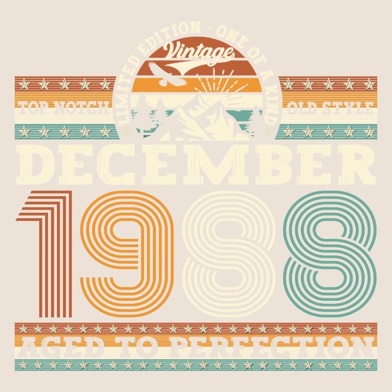 Décembre Né 1988 Cadeau de 34e anniversaire