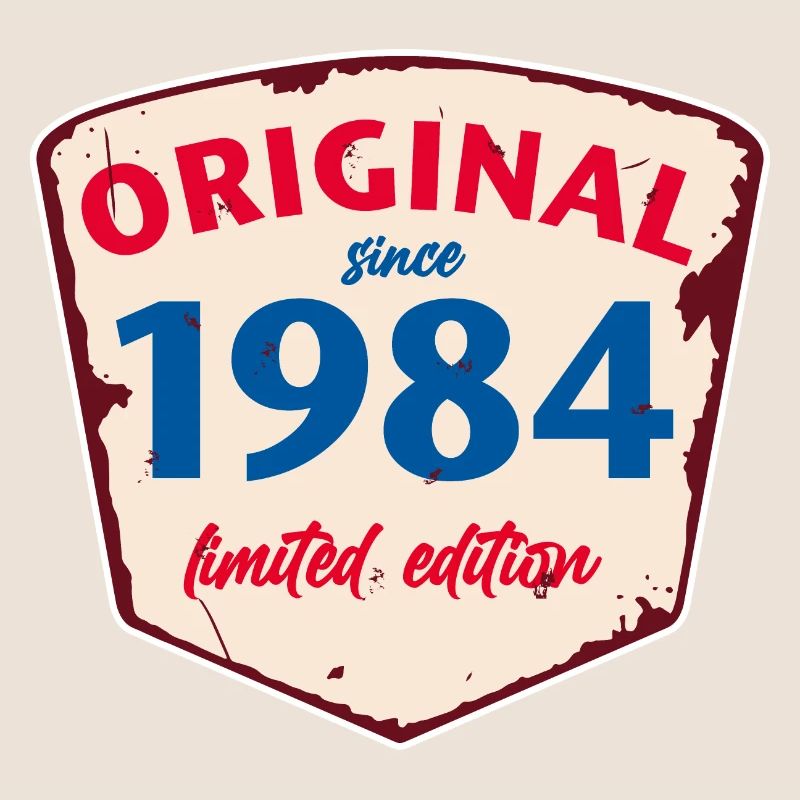 1984 Blechschild - édition chaulée - Millésime