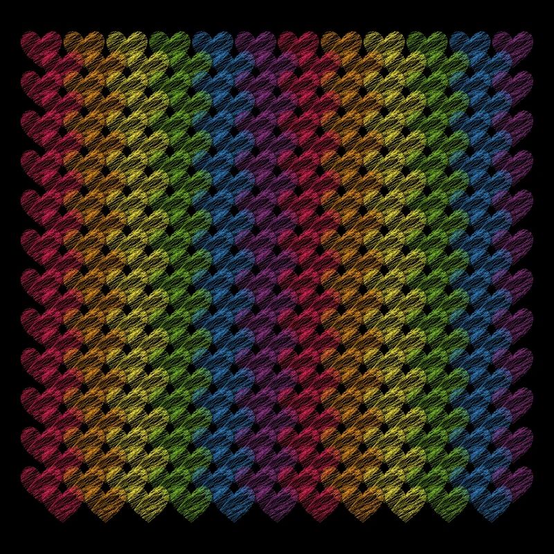 Pride Hearts Rainbow Flag Rainbow