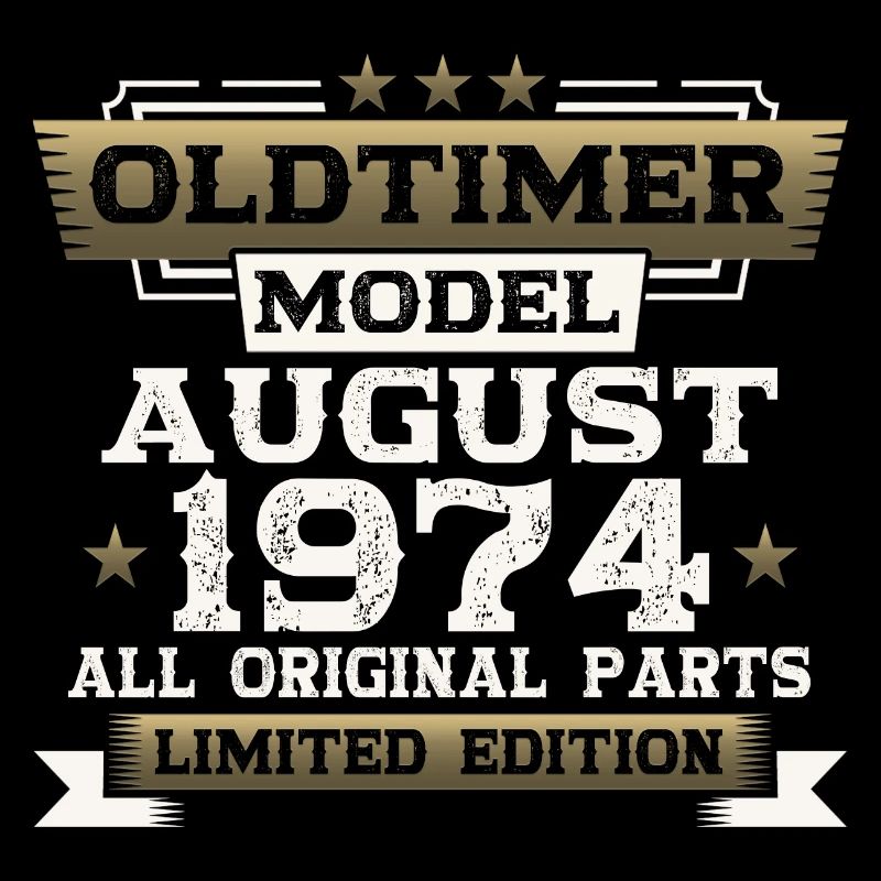 49th Birthday Man Oldtimer August Year 1974