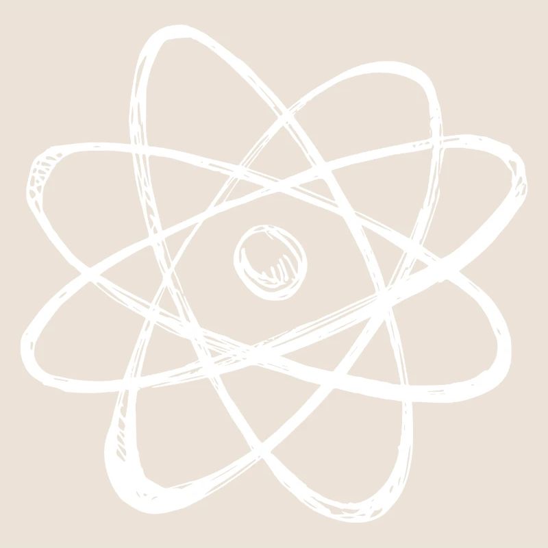 Atom structure sketch retro