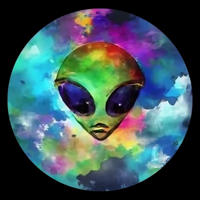 Tête d'Alien devant sa Planète