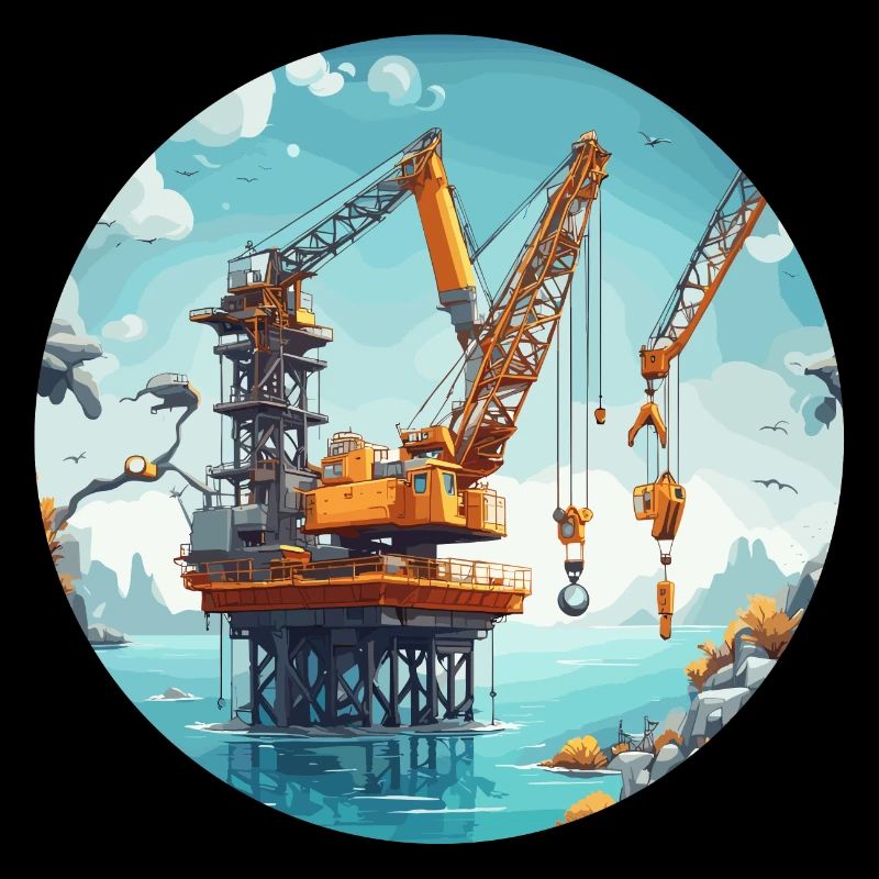 Crane / construction site / winch / crane system