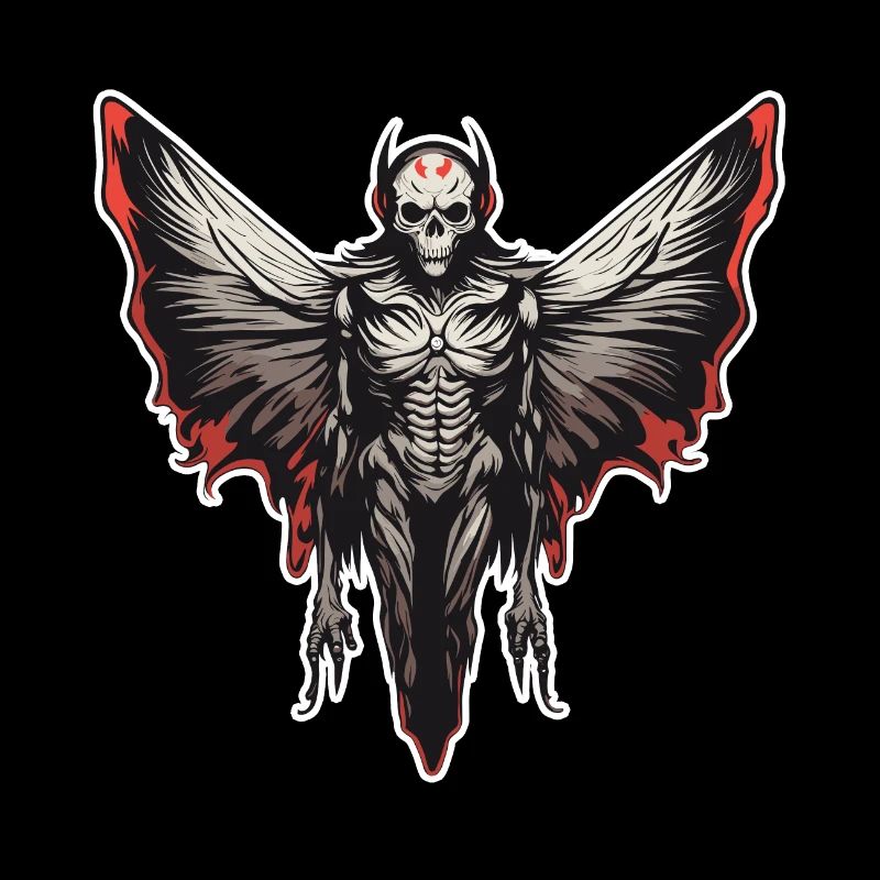 Mothman / papillon de nuit / insecte / créature mythique / flottant