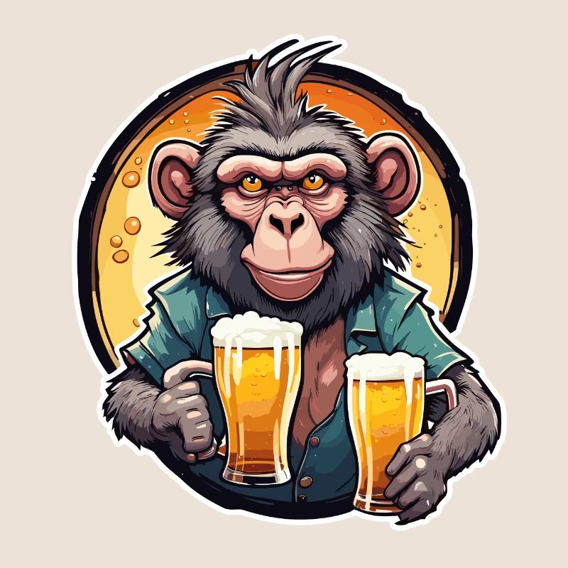 Monkey / Animal / Zoo / Babian / Wild / Comic