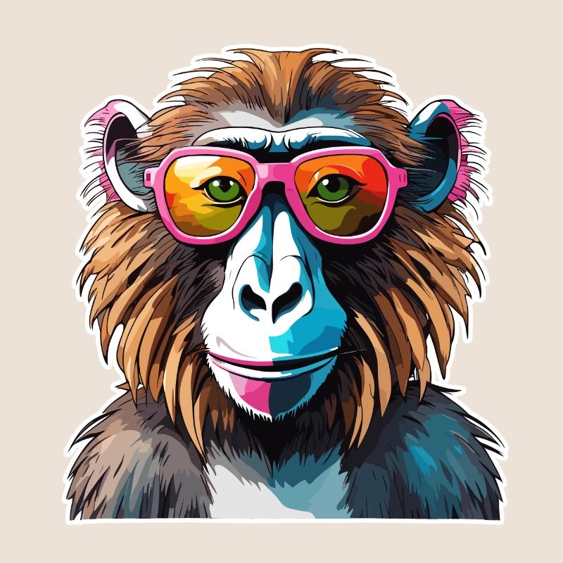 Monkey / Animal / Zoo / Babian / Wild / Comic