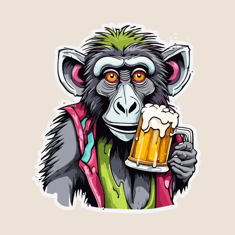 Monkey / Animal / Zoo / Babian / Wild / Comic