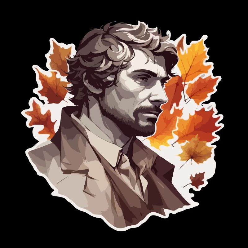 Herbstlich / Mann / Wald / Porträt / Kerl
