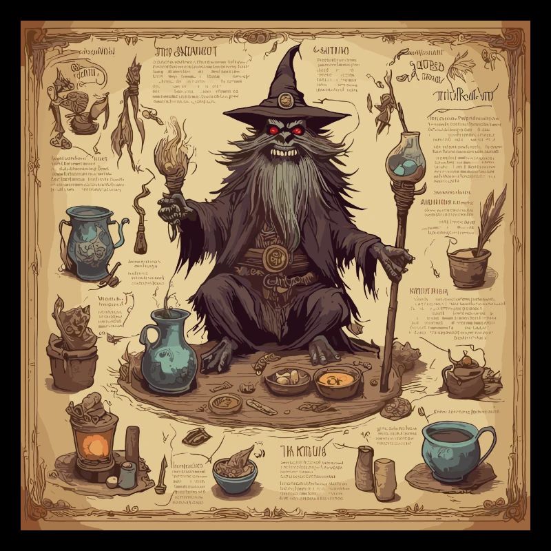 Manuel de la sorcière / grimoire / Halloween / automne