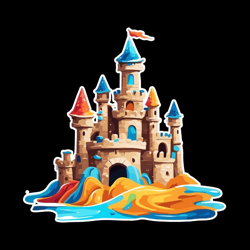 Château de sable / Construction / Jouer / Château / Vacances