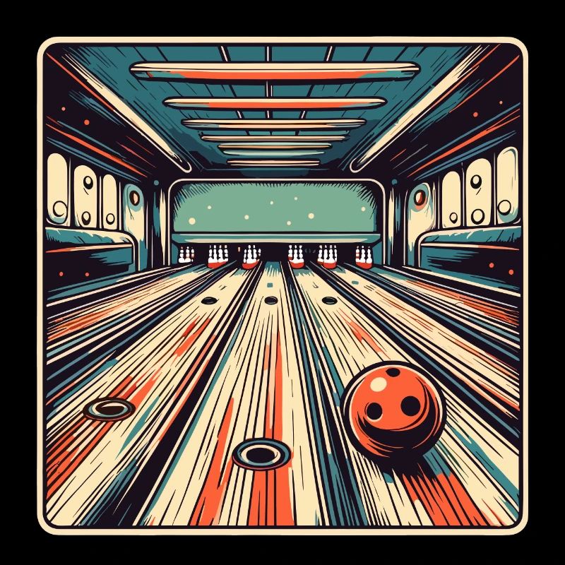 Bowling / Kegeln / Bowlingbahn / Pin / Strike