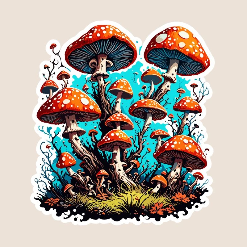 Champignon / Champignon / Prairie / Forêt / Goa / Psy