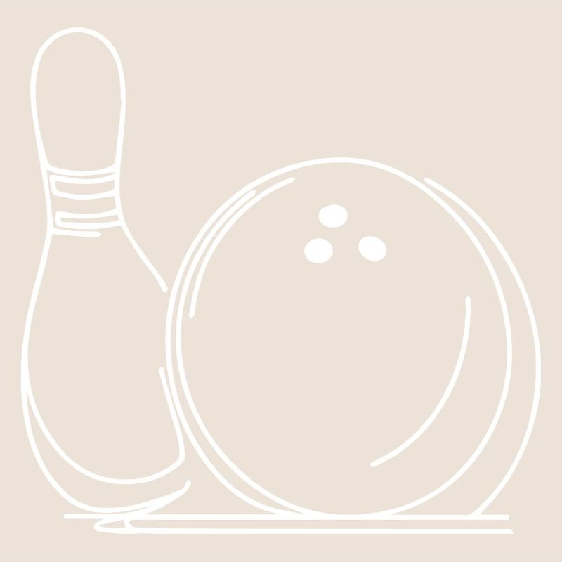 Dessin de boules de bowling et de quilles