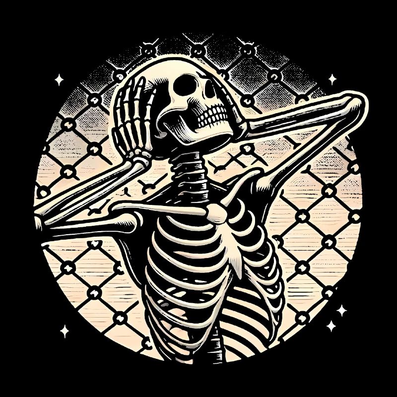 Silent Scream Skeleton Art Design
