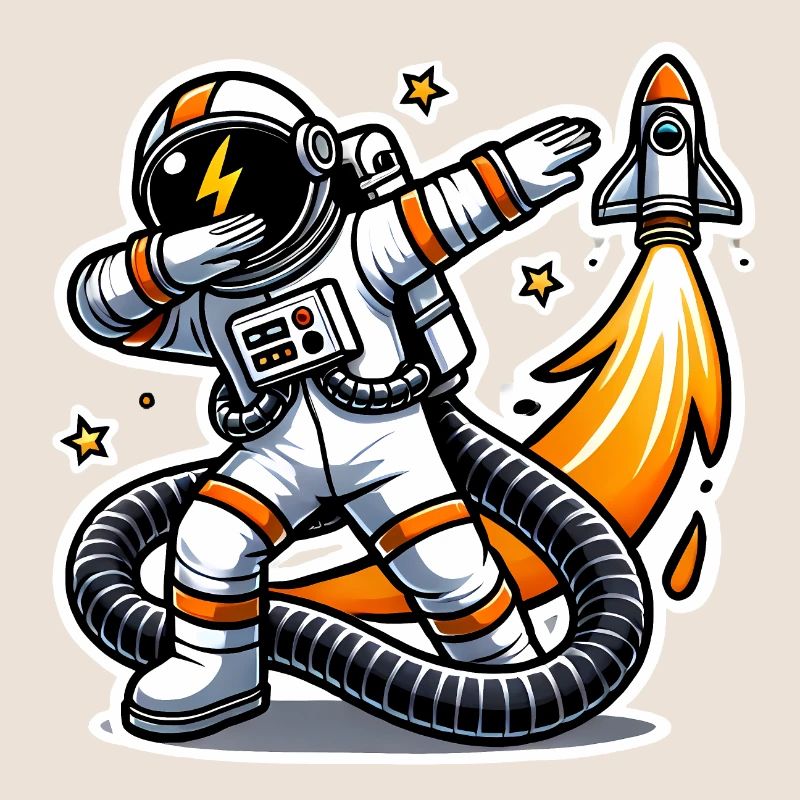 Drôle Dabbing astronaute conception spatiale