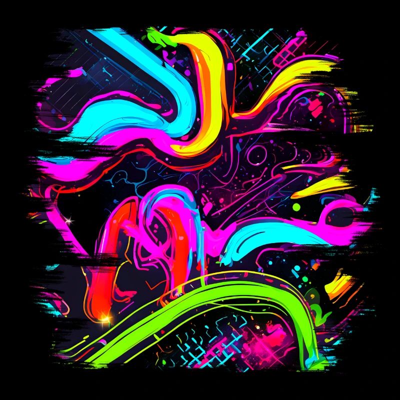 Neon Style 80s Retro Party Color Glow
