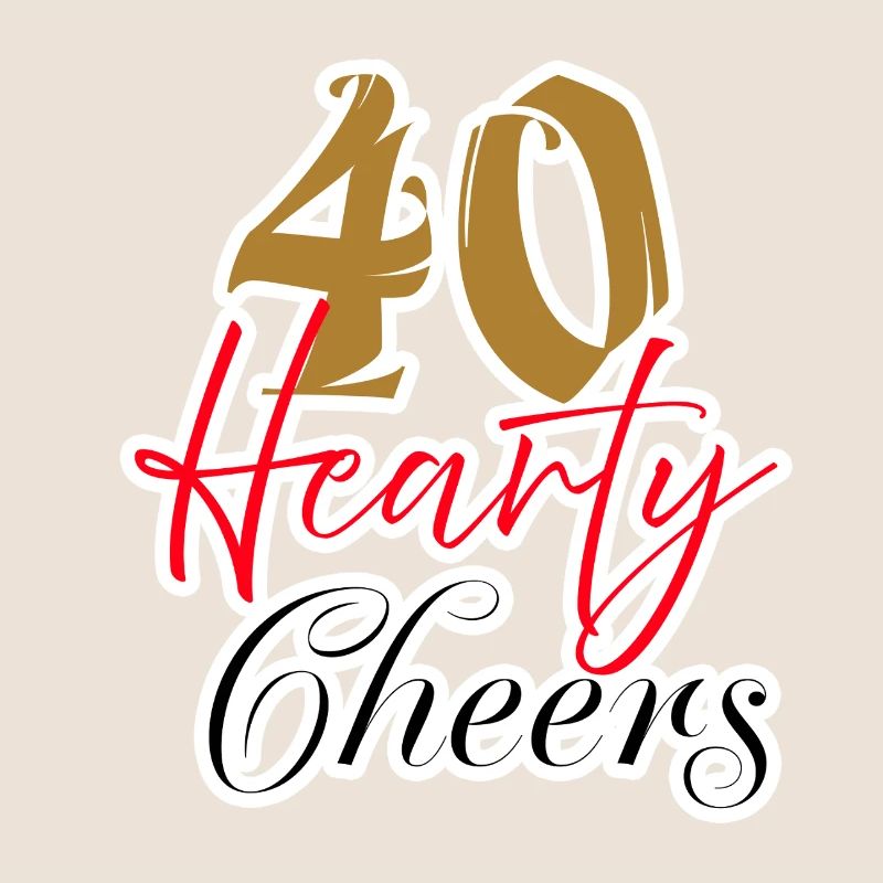 40 herzliche Prost Feier Design