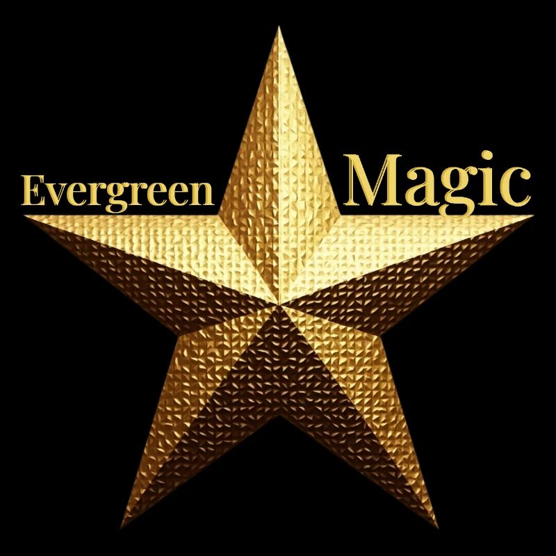 Evergreen Magic - Goldener Weihnachtsstern Design