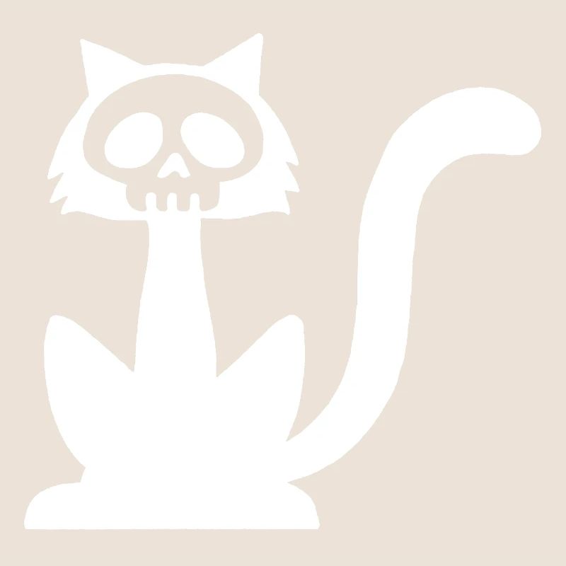 Crâne de chat blanc