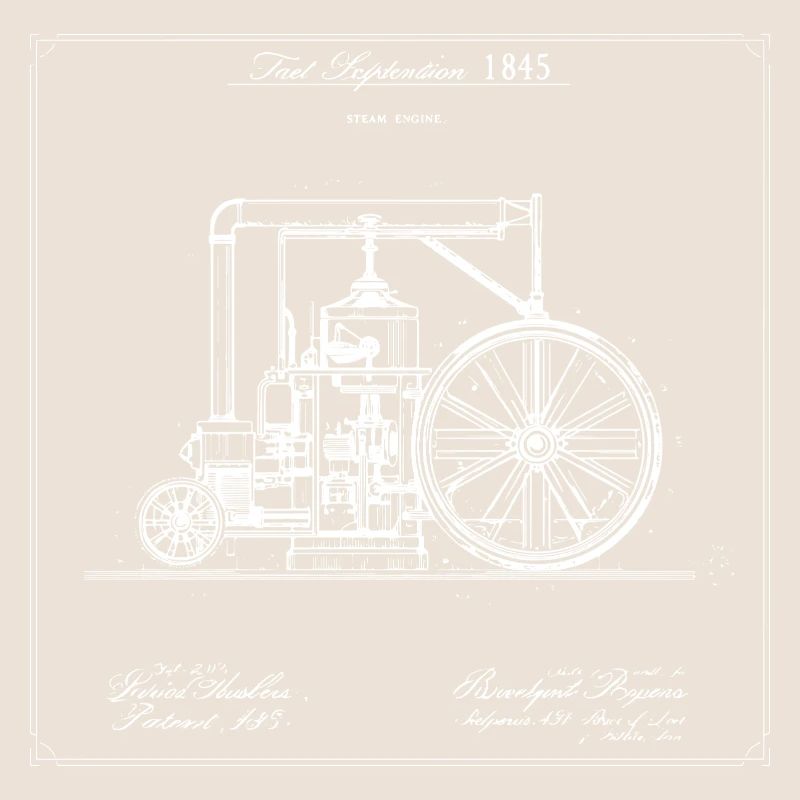 Plan de machine à vapeur vintage