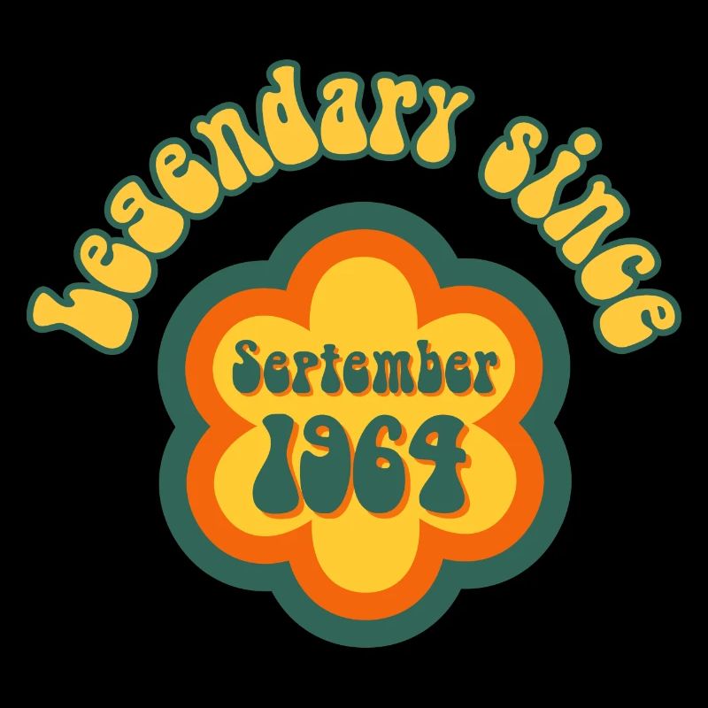 Legendary since September 1964 Retro Hippie Flower