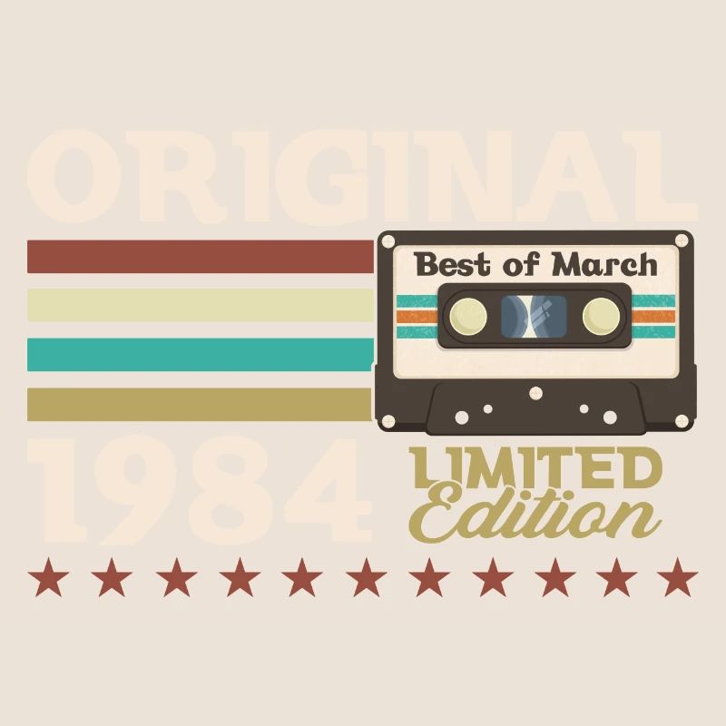 40e anniversaire mari mars 1984 Mixtape Cassette