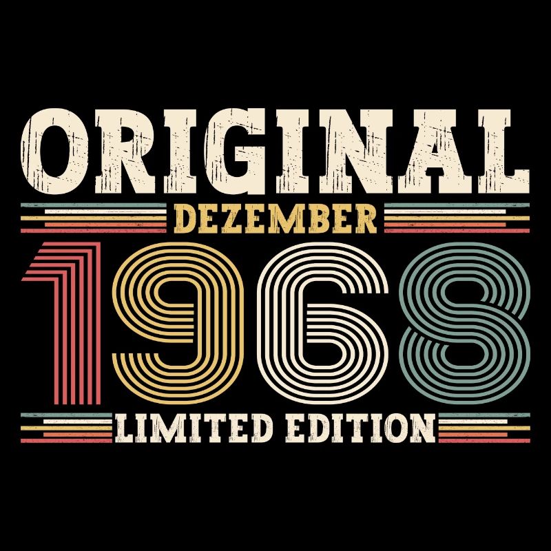 55e anniversaire Original Décembre Né 1968