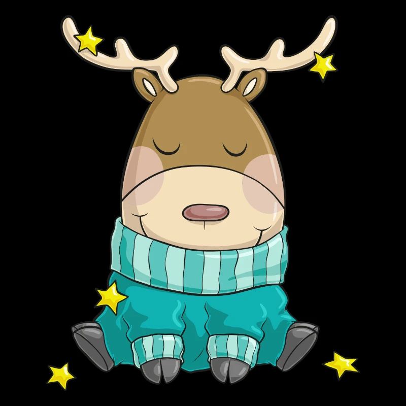 Putziges Weihnachts Rentier Comic