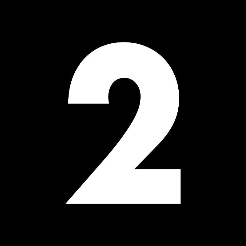 Zahl 2, Nummer 2, 2, two, Number two, Zwei