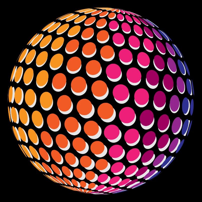 Sphère arc-en-Dotted