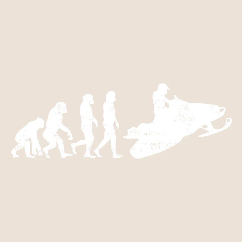 Snowmobile evolution gift snow sledge