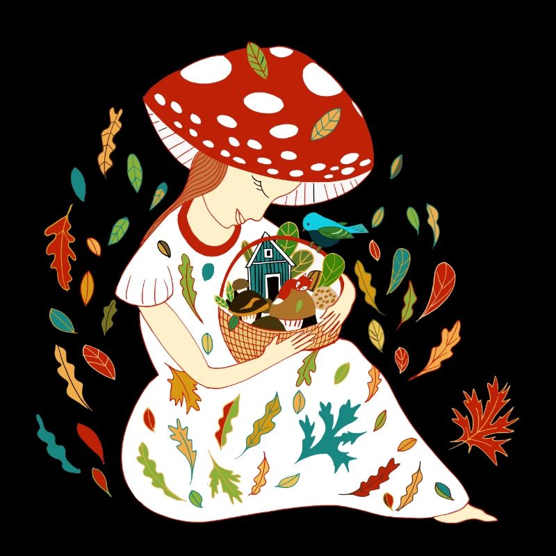 Herbst Pilz Glücksbringer