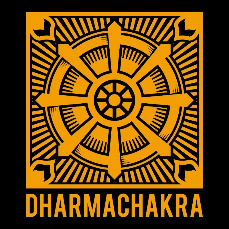 Bouddhisme Dharmachakra Rad Symbole sacré