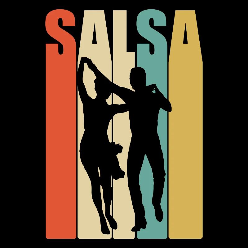 Salsa danse rétro coloré cadeau cool