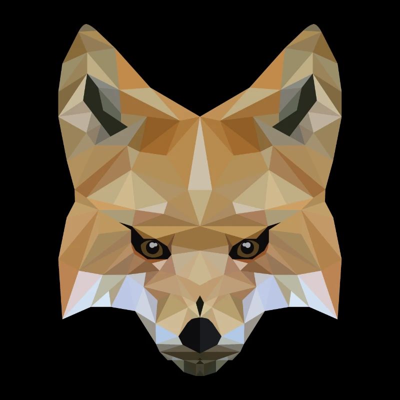 Low Poly Art Fox - Geschenkidee