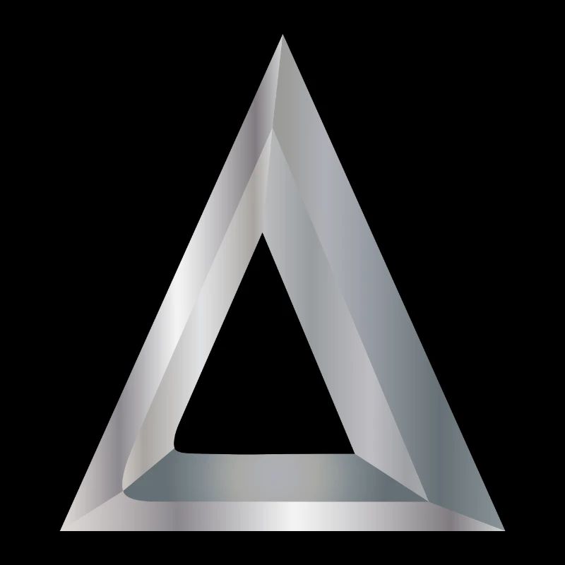 Math Symbols Delta Silver - Gift Idea