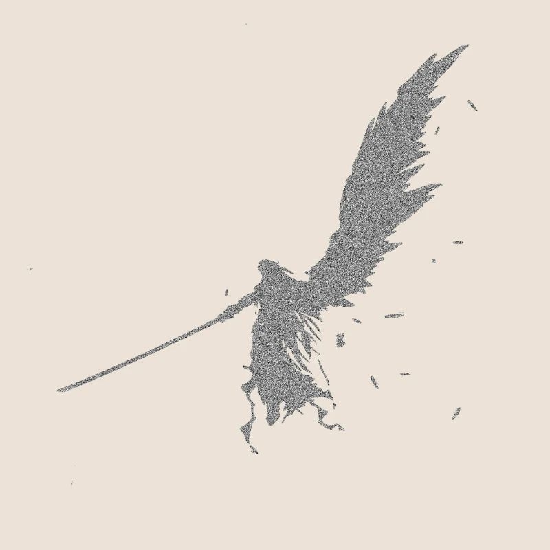 Nuage d'ange épée longue