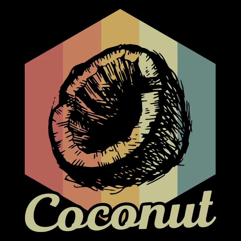 Noix de coco Retro Vegan Cadeau cool