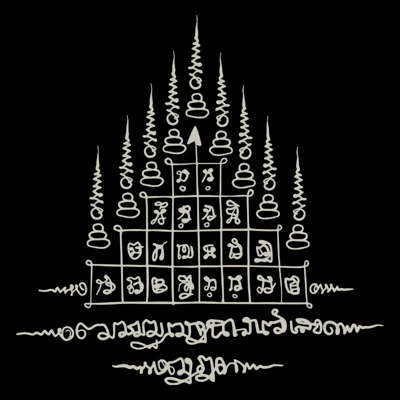 Sak Yant Thai Tattoo Neun Spitzen Cooles Geschenk