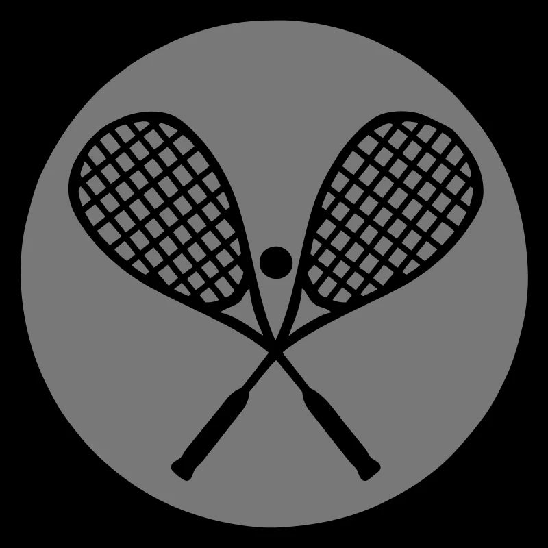 squash logo racket