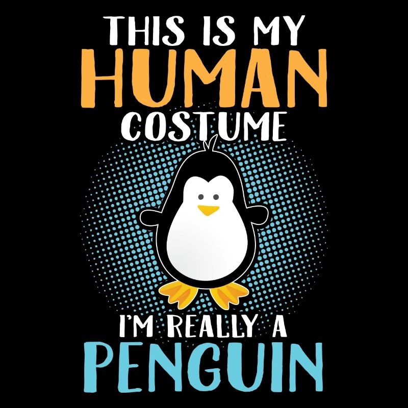 Penguin in human costume