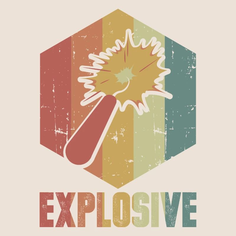 Dynamite Explosion Retro Cool Gift