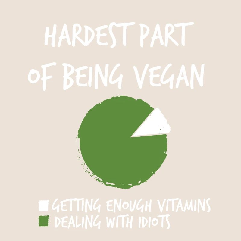 Vegan difficult is dealing with idiots
