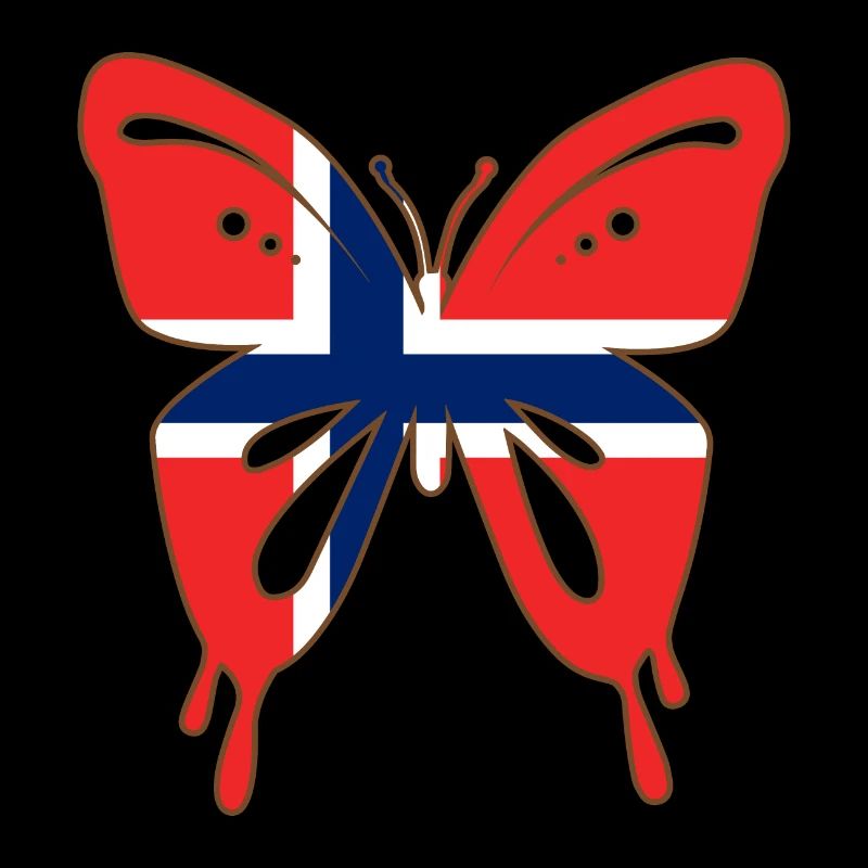 Papillon Norvège Cadeau scandinave