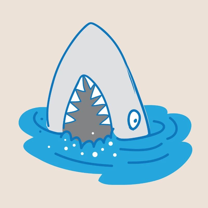 requin à bouche ouverte