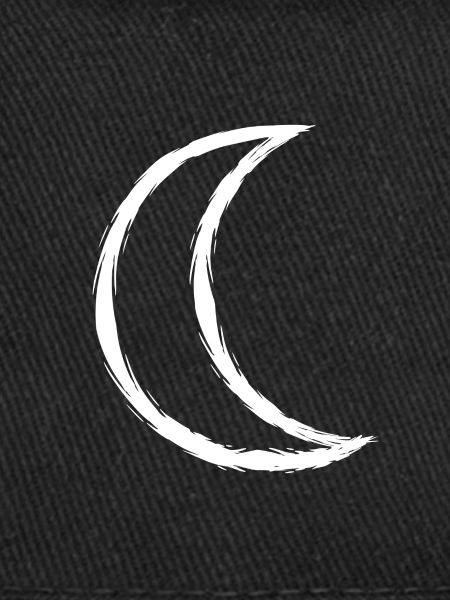 Celtic symbol moon white